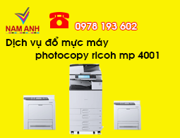 Đổ mực máy photocopy Ricoh Aficio MP 4001