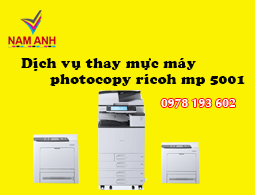Thay mực máy photocopy ricoh aficio mp 5001