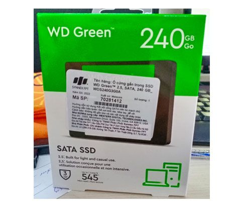 Ổ cứng gắn trong SSD WD Green SATA 240GB Chính Hãng